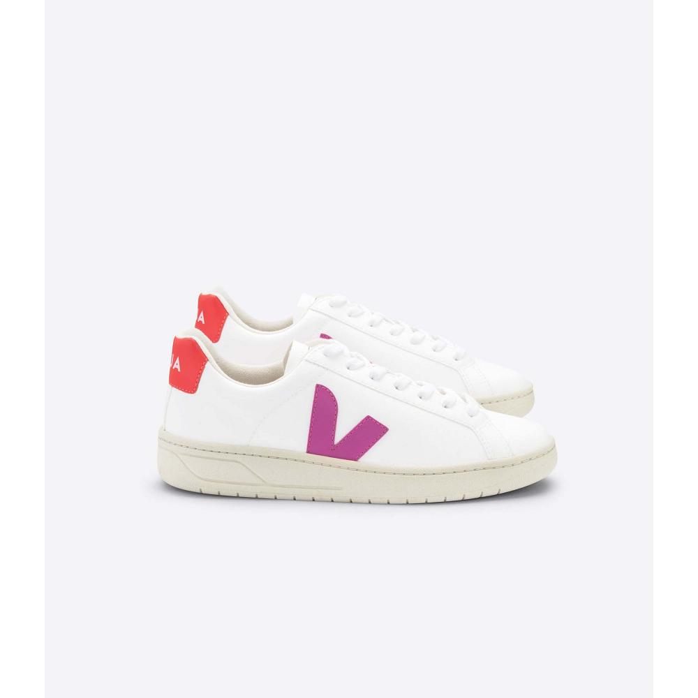 Women\'s Veja URCA CWL Shoes White/Red | SG 571FDN